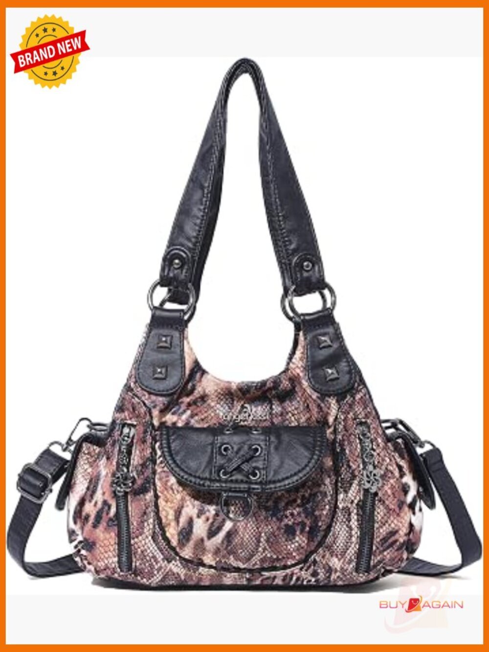 Vegan Leather Hobo Shoulder Bag Crossbody Multi-Pocket Tote Y2K Purse